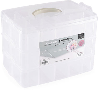 Vaessen creative opbergbox - stapelbaar - 25 x16,5 x 18,5 cm - 30 vakken