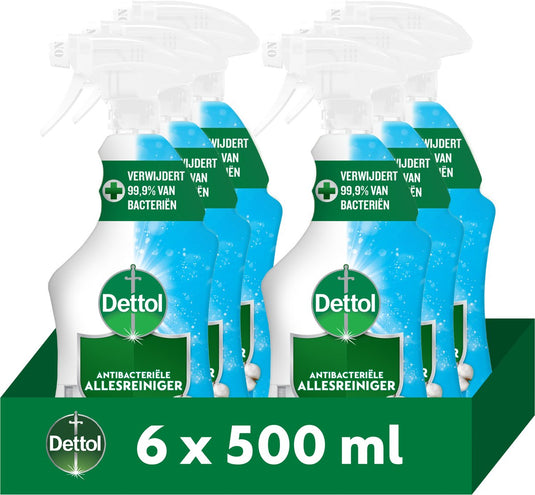 Dettol - allesreiniger spray - antibacterieel - katoenfris - 6 x 500 ml voordeelverpakking