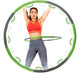 Tunturi fitness hoelahoep - fitness hoepel - fitness hulahoop - 1,2 kg - groen grijs - incl. gratis fitness app