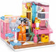 Sluban girls dream kinderkamer mini handcraft bouwspeelgoed kinderen vanaf 8 jaar – constructiespeelgoed modelbouw displaykamer – bouwdoos met 210 bouwstenen en 1 minifiguur – m38-b1016d
