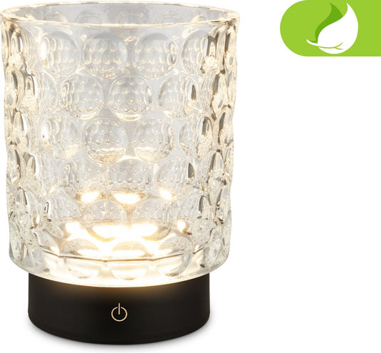 Briloner sunora - snoerloze led tafellamp ip44 - 7560015 - dimbaar - touch - snoerloos - spatwaterdicht - verwisselbare batterij en lichtbron - ø11 x 15 cm - helder