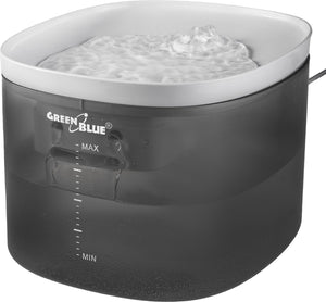 Greenblue - automatische waterdispenser - drinkfontein kat hond - drinkbak voor huisdieren - 3l - usb 5v1a, gb392 - grijs