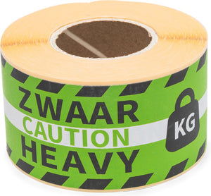 Raadhuis gevaaretiketten - heavy - groen zwart - 250 stuks - sticker waarschuwing
