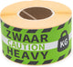 Raadhuis gevaaretiketten - heavy - groen zwart - 250 stuks - sticker waarschuwing - rd-313003