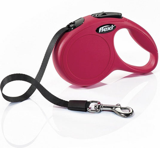 Flexi new classic tape - hondenriem - rood - s - 3 m (<12 kg)