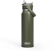 Camelbak thrive flip straw drinkfles - 1 l - rvs - met rietje - isolatie waterfles - groen