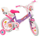 Paw patrol toimsa kinderfiets – 14 inch – paars lila – voor meisjes – inclusief zijwieltjes, poppenzitje en mandje – 4 t m 6 jaar