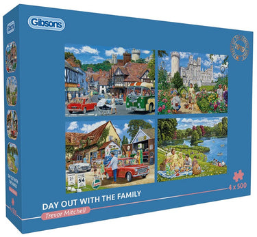 Gibsons - day out with the family (door trevor mitchell) - 4×500 stukjes 48×34cm (b×h) - legpuzzel voor volwassenen
