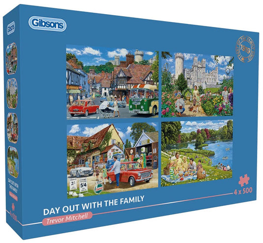 Gibsons - day out with the family (door trevor mitchell) - 4×500 stukjes 48×34cm (b×h) - legpuzzel voor volwassenen