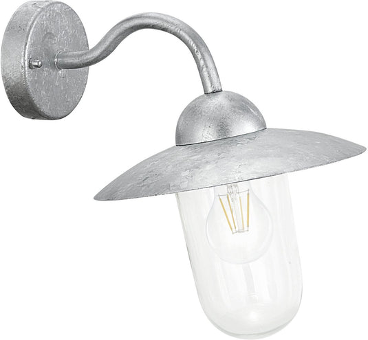 Eglo milton wandlamp buiten - e27 - 31 cm - grijs