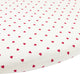 Meyco baby sweet heart hoeslaken boxmatras rond - white red - 90 95cm