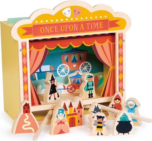 Mentari verhaaltje - mini theater - 24,5x13x24cm - hout - 3 jaar
