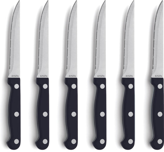 Amefa steakmessenset - 6-delig - 6 persoons - vaatwasserbestendig - vleesmes