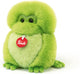 Trudi - fluffies knuffel kikker 19 cm - handgemaakt in italie - hoge kwaliteit pluche knuffel - knuffeldier voor jongens en meisjes - groen - 14x19x13 cm maat s