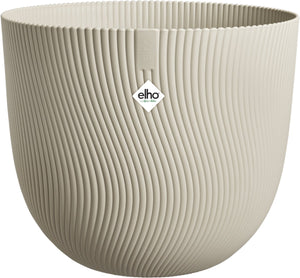 Elho sereh rond 40 - bloempot voor binnen buiten - 100% gerecycled plastic - ø 39.0 x h 33.3 cm - paddenstoel beige