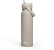 Camelbak thrive flip straw drinkfles - 1 l - rvs - met rietje - isolatie waterfles - beige