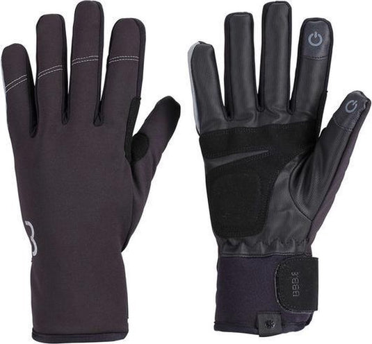 Bbb cycling coldshield fietshandschoenen winter - 5 - 10 ℃ - winddichte wielrenhandschoenen - waterdicht - touchscreen compatibel - zwart - maat xxl - bwg-37