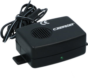 Carpoint marterverjager - voorkomt doorgebeten kabels en slangen - luide en pulserende ultrasone geluid - 12volt - stroomverbruik 60ma - frequentie 22,5khz >70db – aan te sluiten op accu van auto - niet hoorbaar voor mensen
