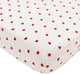 Meyco baby sweet heart hoeslaken co-sleeper - white red - 50x90cm