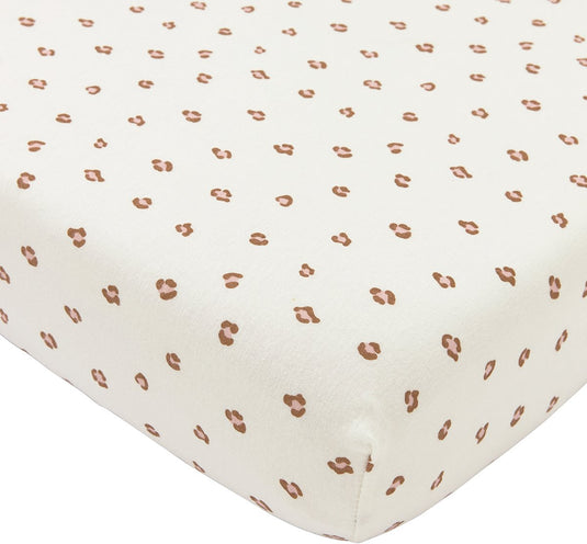Meyco baby mini panther hoeslaken junior bed - soft pink - 70x140 150cm