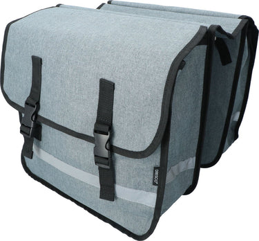 Dresco dubbele fietstas 36l - grijs