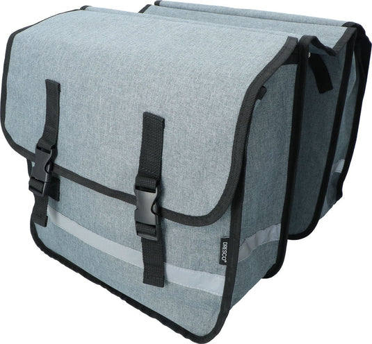 Dresco dubbele fietstas 36l - grijs