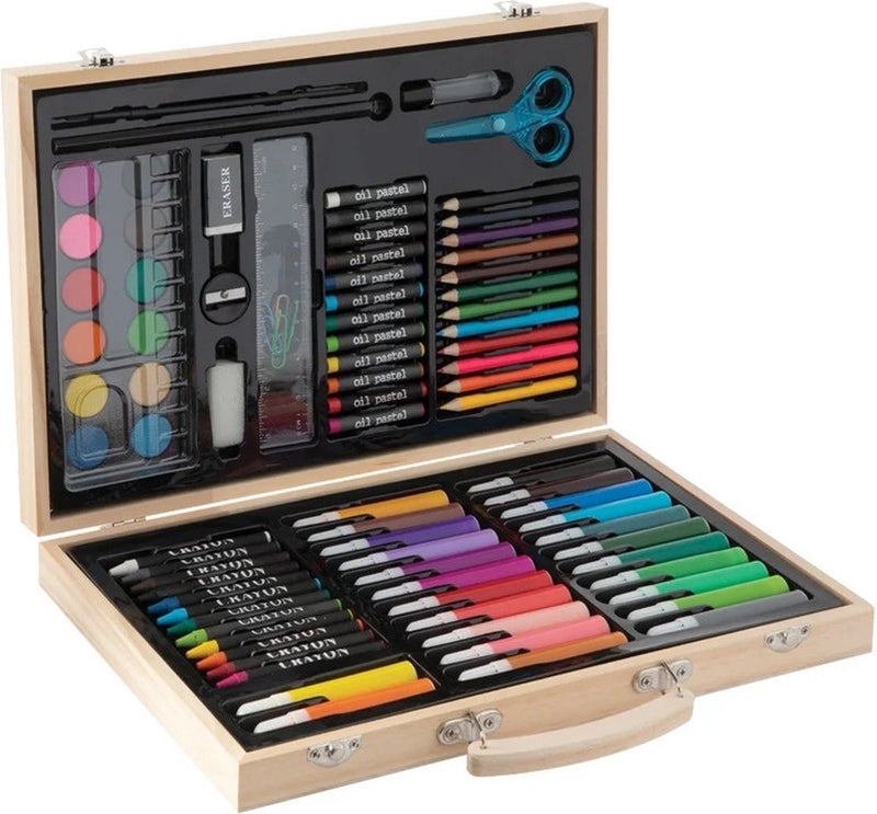 Load image into Gallery viewer, Grafix houten kleurkoffer fsc, 86dlg.
