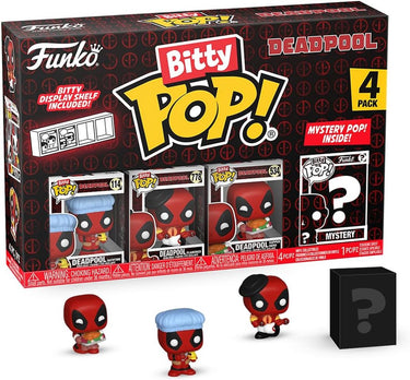 Funko bitty pop! marvel: deadpool bathtime 4-pack