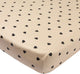 Meyco baby sweet heart hoeslaken boxmatras - soft sand black - 75x95cm