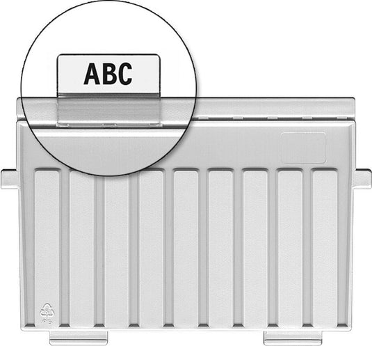 Zichtruiters han 9001 103x80x17mm lichtgrijs