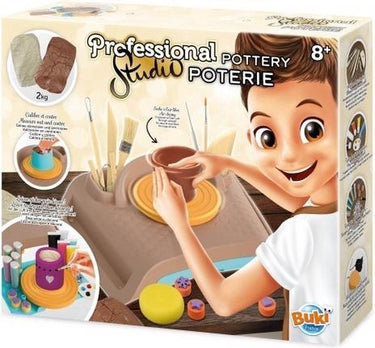 Buki france professional studio pottery pottenbakkerij set incl. 2kg klei
