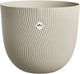 Elho sereh rond 60 - grote bloempot voor binnen buiten - 100% gerecycled plastic - ø 59 x h 50.6 cm - paddenstoel beige