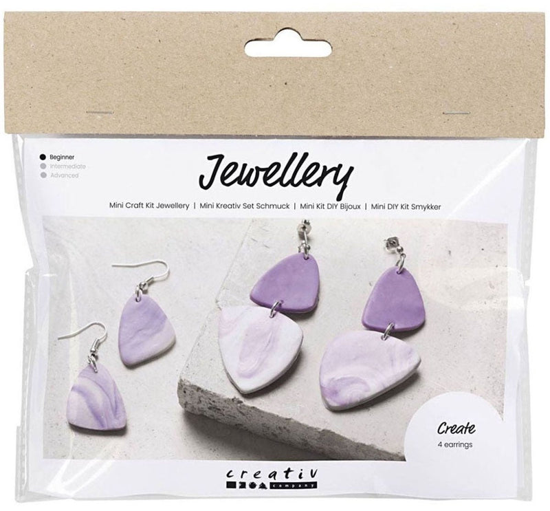 Load image into Gallery viewer, Creative company mini hobbyset sieraden oorbellen paars
