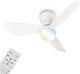 Briloner lufito - plafondventilator met verlichting - led plafondlamp met ventilator - ventilator lamp zomer- en wintermodus - dimbaar - cct - ø78cm - wit