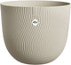 Elho sereh rond 25 - bloempot voor binnen buiten - 100% gerecycled plastic - ø 24.5 x h 21 cm - paddenstoel beige