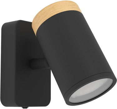 Eglo consuma spot - badkamer - gu10 - 11 cm - zwart bruin