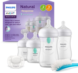 Philips avent natural response fles - startersset voor pasgeboren baby's scd657 11 - babyflessen met anti-koliek speen