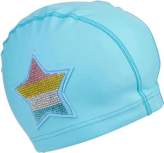 Bling2o badmuts kinderen - lagoon ster - rekbaar - zwemmen - in doorzichtig zakje - blauw
