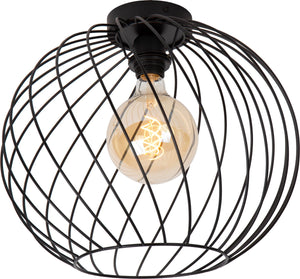 Lucide danza - plafonnière (plafondlamp) - ø 40 cm - 1xe27 - zwart