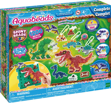 Aquabeads dinosauruswereld - complete set 1200 parels in 28 kleuren