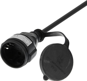 Deltaco gt-980 verlengkabel - buitengebruik - verlengsnoer geaard - ip44 - 10 meter - zwart