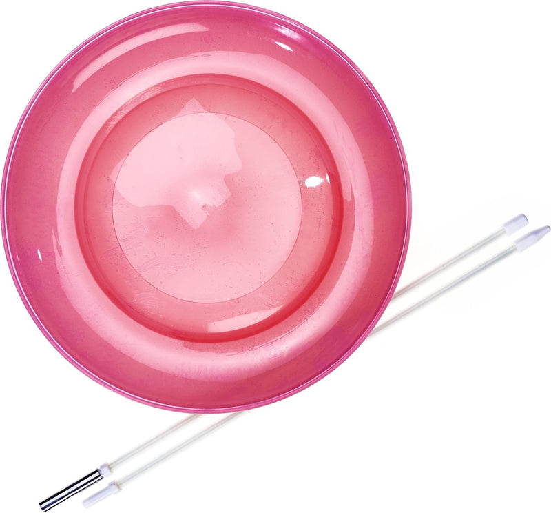 Load image into Gallery viewer, Acrobat set soft spinning plate red + hand stick - jongleerbord
