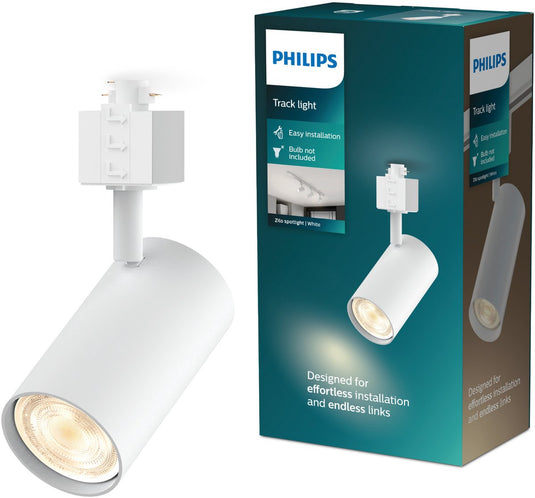 Philips led philips easylink zilo - spot - gu10 fitting - maximaal wattage: 7w - wit - railverlichting