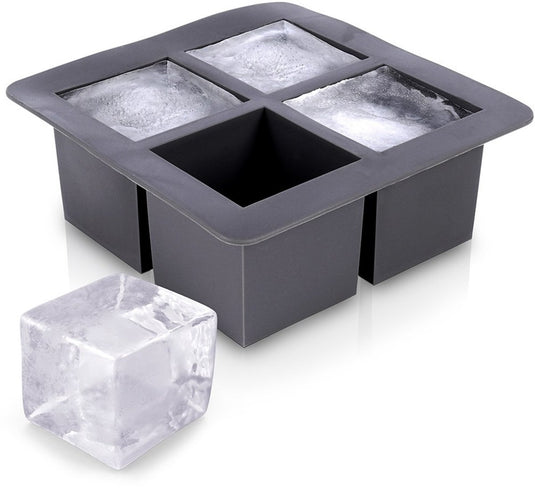 Home styling ijsblokjes maker 4 ijsblokken - zwart