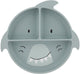 Trixie kinderbord met vakjes - mr. shark - bord met zuignap - voor baby's vanaf 4 maanden - van siliconen - geschikt voor de vaatwasser