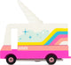 Candylab toys candycar vans: unicorn 2.0 van (uni23) 8,4x4,1x6,5cm, wooden diecast, in giftbox, 3+