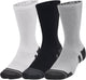 Under armour ua performance tech 3pk crew-gry unisex sportsokken - mod grijs - wit - jet grijs