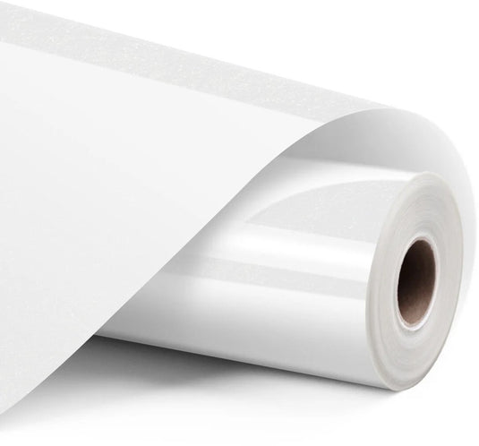 Loklik heat transfer vinyl glitter - white - 30.5 x 90 cm