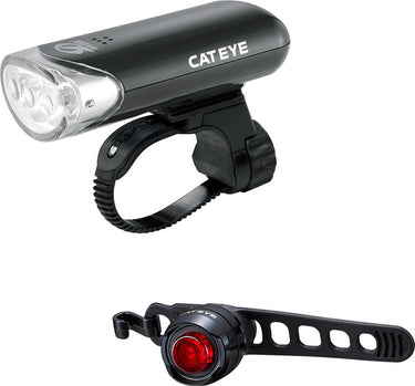 Cateye el135n + orb ld160 lampset - fietsverlichting - led - zwart