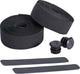 Bbb cycling stuurlint racefiets - zelfklevend stuurtape met stretch materiaal - antislip - lengte: 200cm - dikte: 2mm - inclusief stuurdoppen - zwart - raceribbon bht-01